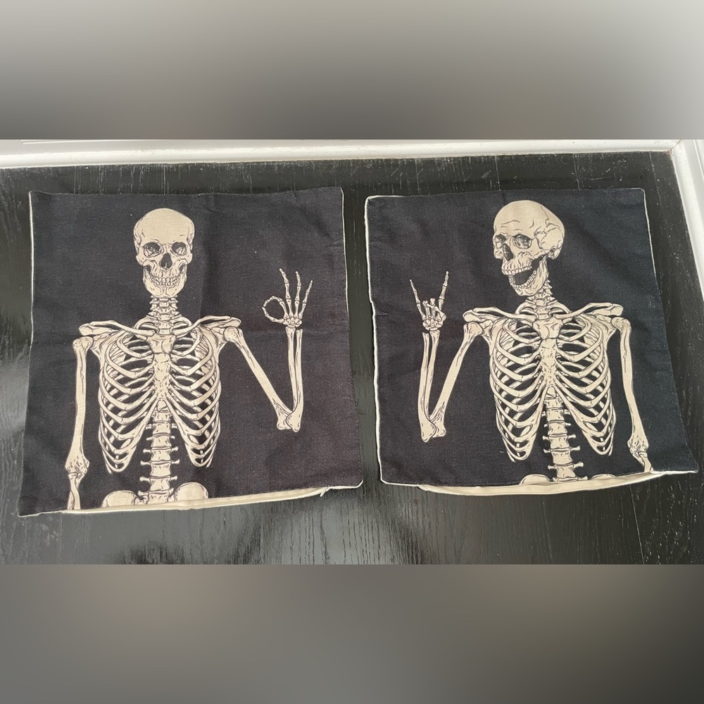 Skeleton Pillow cover - set of 2